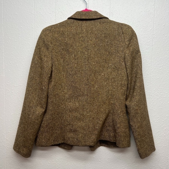 Max Studio Lambswool Blend Tweed Academia School Boy Womens Blazer Jacket Size 4 - Picture 8 of 12